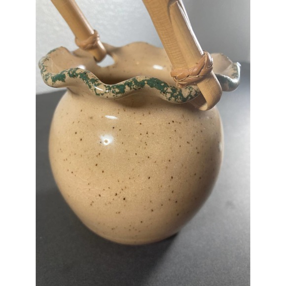 Snowman Ceramic Basket THREE RIVERS‎ POTTERY - Picture 8 of 10